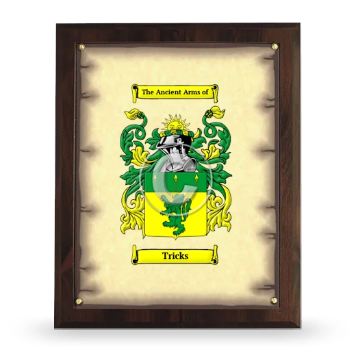 Tricks Coat of Arms Plaque