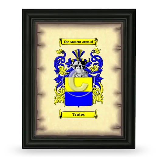 Trotes Coat of Arms Framed - Black