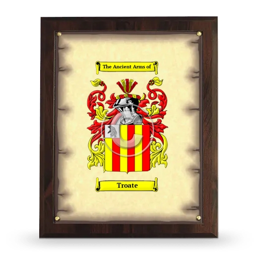 Troate Coat of Arms Plaque