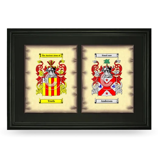 Double Coat of Arms Framed - Black