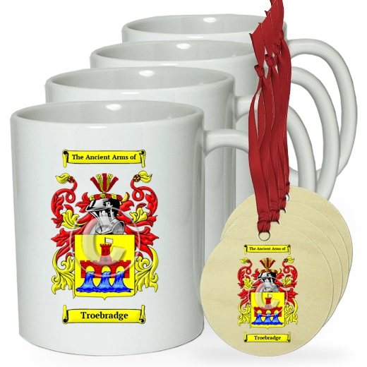 Troebradge Set of 4 Classic Mugs and Ornaments