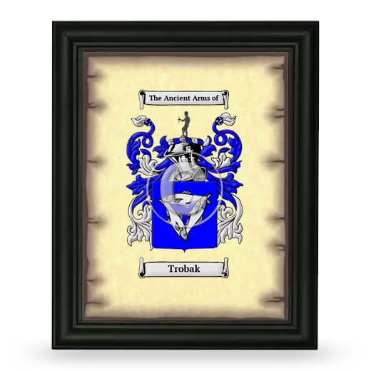 Trobak Coat of Arms Framed - Black