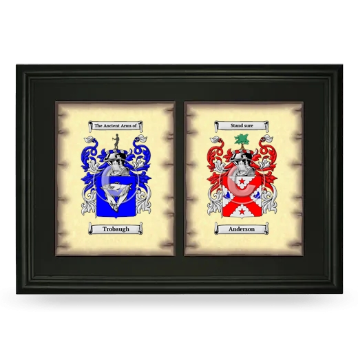 Double Coat of Arms Framed - Black