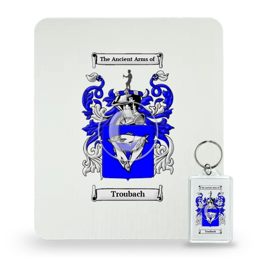 Troubach Mouse Pad and Keychain Combo Package