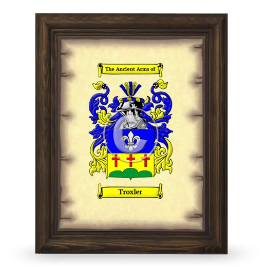 Troxler Coat of Arms Framed - Brown
