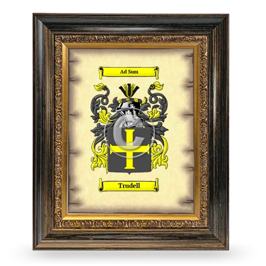 Trudell Coat of Arms Framed - Heirloom