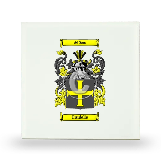 Trudelle Small Ceramic Tile with Coat of Arms