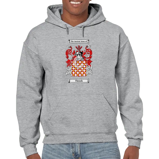 Thrush Grey Unisex Coat of Arms Hooded Sweatshirt