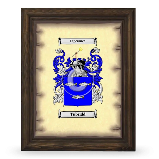 Tubridd Coat of Arms Framed - Brown