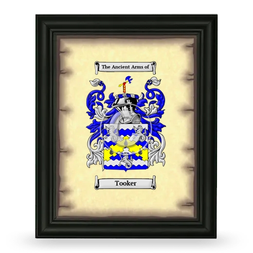 Tooker Coat of Arms Framed - Black