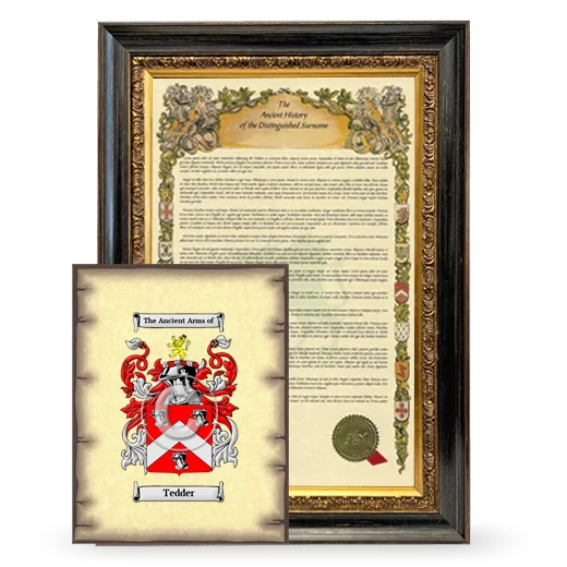 Tedder Framed History and Coat of Arms Print - Heirloom