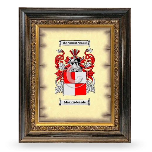 MacRisdearde Coat of Arms Framed - Heirloom