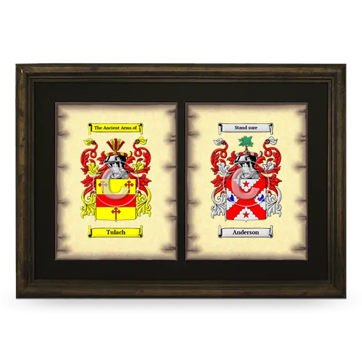 Double Coat of Arms Framed - Brown