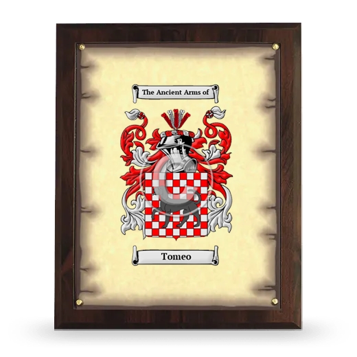 Tomeo Coat of Arms Plaque