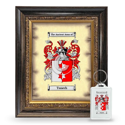 Tunech Framed Coat of Arms and Keychain - Heirloom