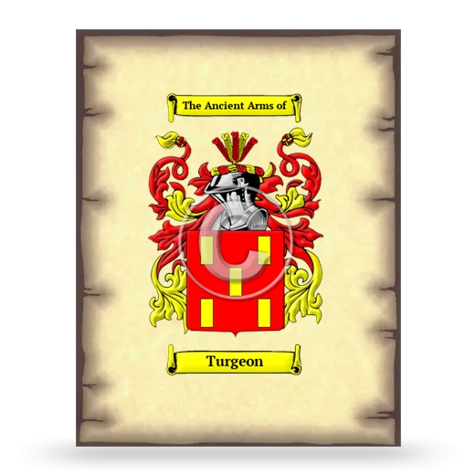 Turgeon Coat of Arms Print