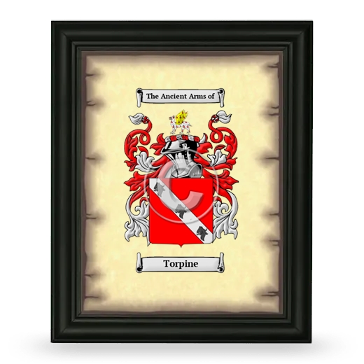 Torpine Coat of Arms Framed - Black