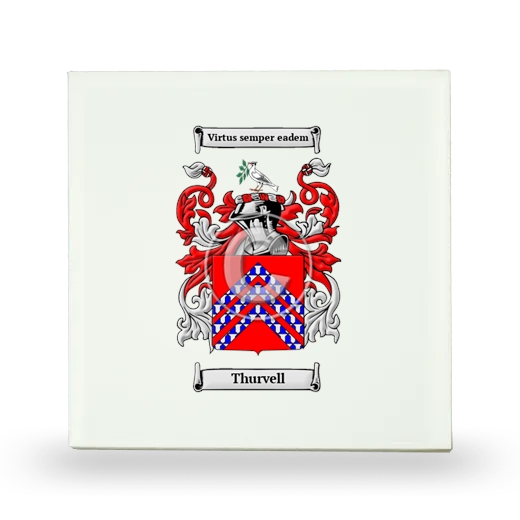 Thurvell Small Ceramic Tile with Coat of Arms