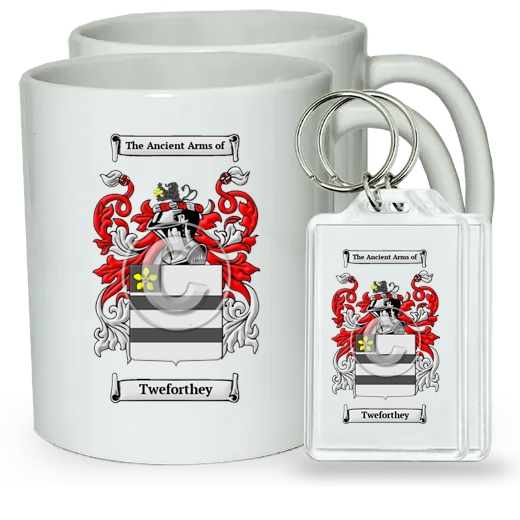 Tweforthey Pair of Coffee Mugs and Pair of Keychains