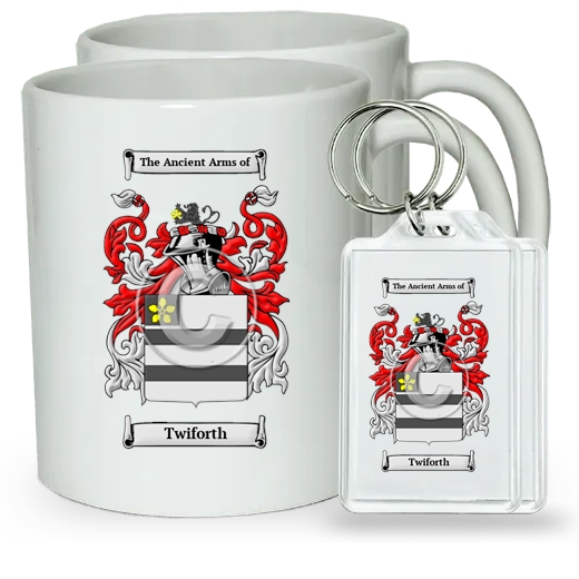 Twiforth Pair of Coffee Mugs and Pair of Keychains