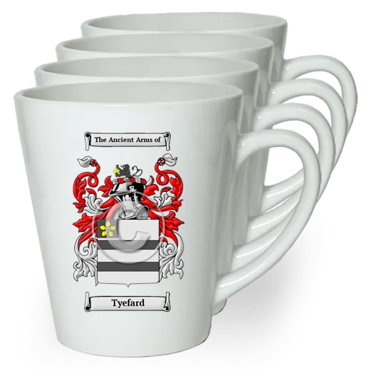 Tyefard Set of 4 Latte Mugs