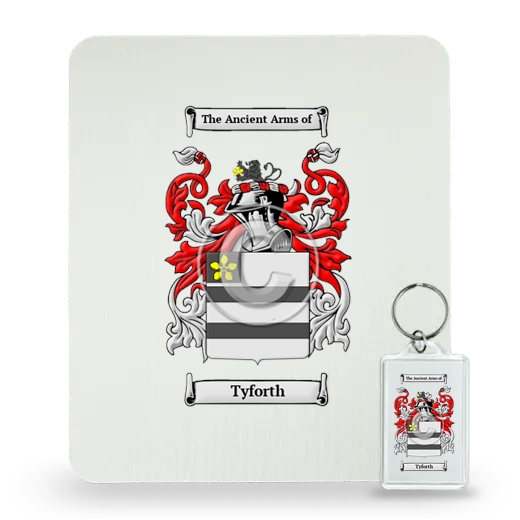 Tyforth Mouse Pad and Keychain Combo Package
