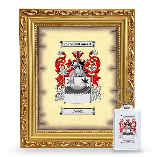 Tween Framed Coat of Arms and Keychain - Gold