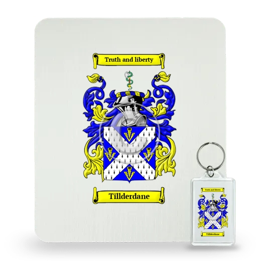 Tillderdane Mouse Pad and Keychain Combo Package