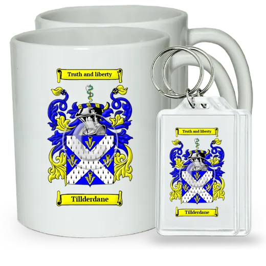 Tillderdane Pair of Coffee Mugs and Pair of Keychains