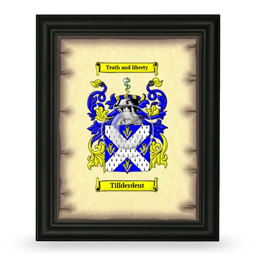 Tillderdent Coat of Arms Framed - Black