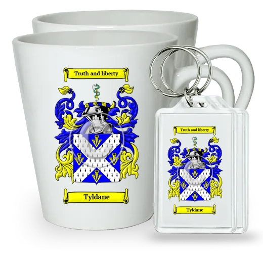 Tyldane Pair of Latte Mugs and Pair of Keychains