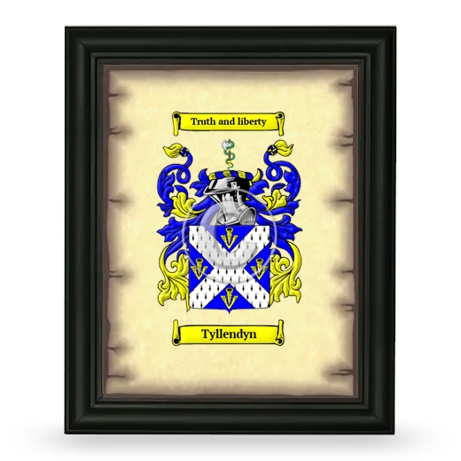 Tyllendyn Coat of Arms Framed - Black