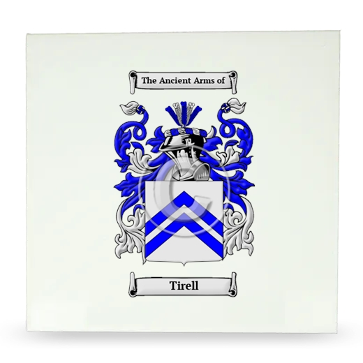 Tirell Large Ceramic Tile with Coat of Arms