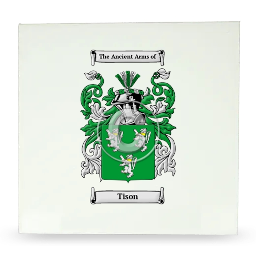 Tison Large Ceramic Tile with Coat of Arms