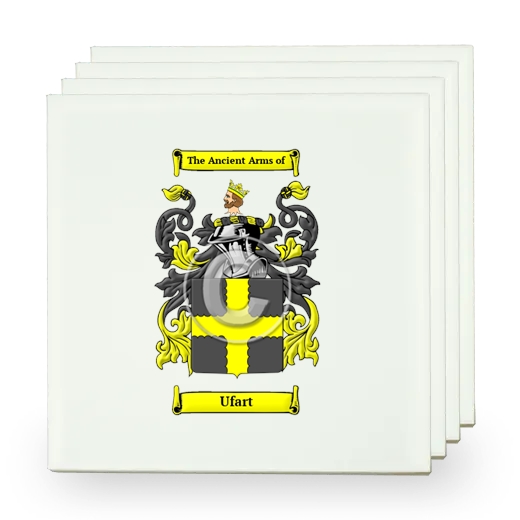 Ufart Set of Four Small Tiles with Coat of Arms