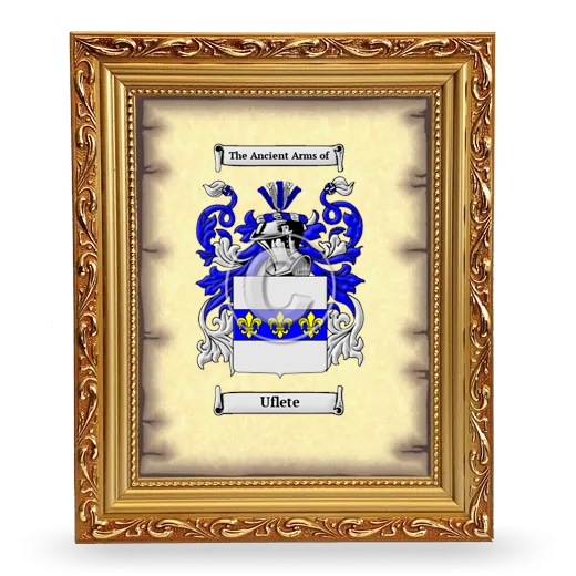 Uflete Coat of Arms Framed - Gold