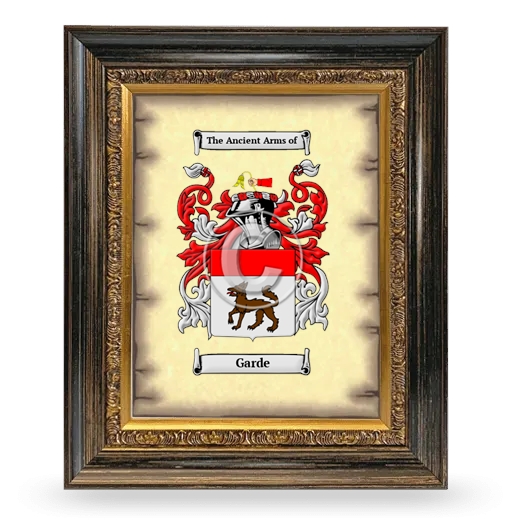 Garde Coat of Arms Framed - Heirloom