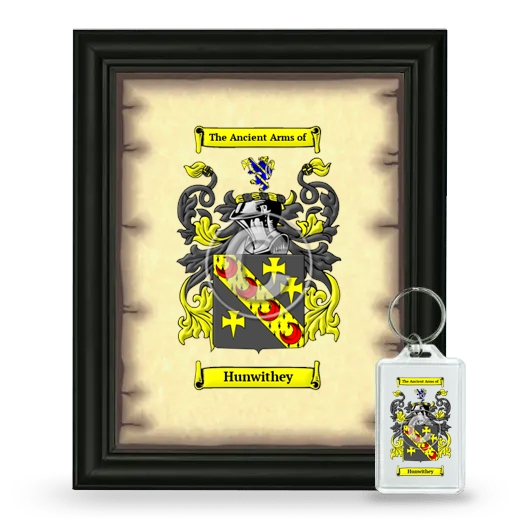 Hunwithey Framed Coat of Arms and Keychain - Black