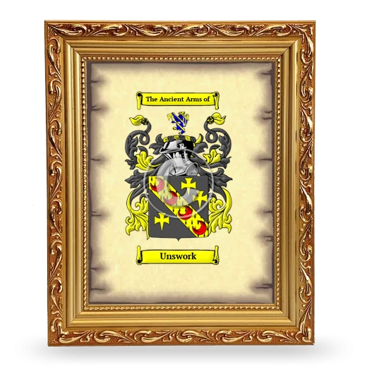 Unswork Coat of Arms Framed - Gold