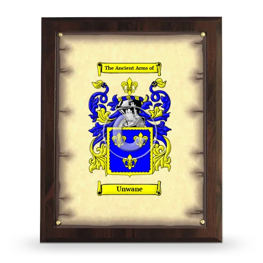 Unwane Coat of Arms Plaque