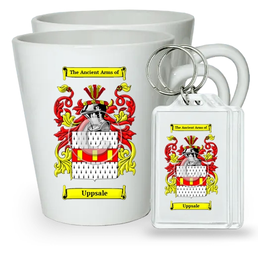 Uppsale Pair of Latte Mugs and Pair of Keychains