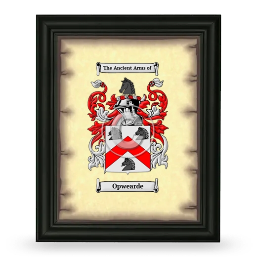 Opwearde Coat of Arms Framed - Black