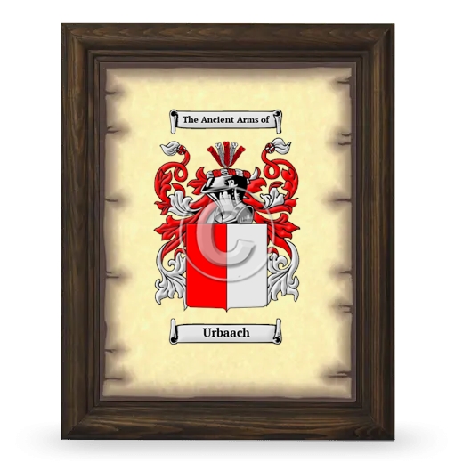 Urbaach Coat of Arms Framed - Brown