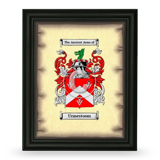 Urmestoom Coat of Arms Framed - Black