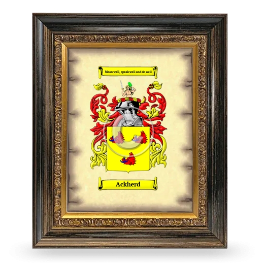 Ackherd Coat of Arms Framed - Heirloom