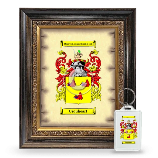 Urquheart Framed Coat of Arms and Keychain - Heirloom