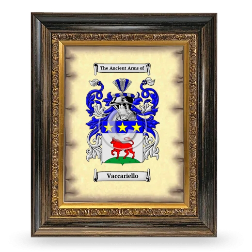 Vaccariello Coat of Arms Framed - Heirloom