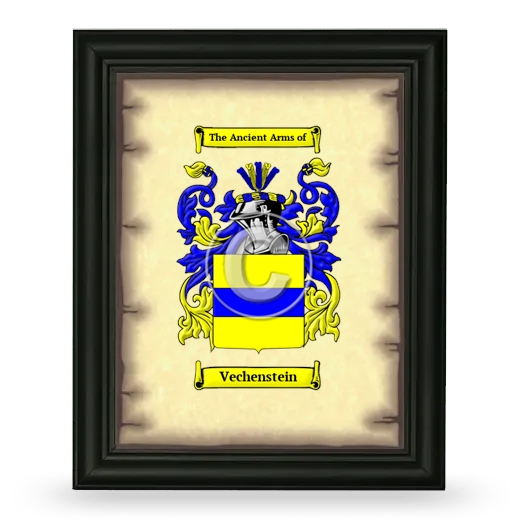 Vechenstein Coat of Arms Framed - Black