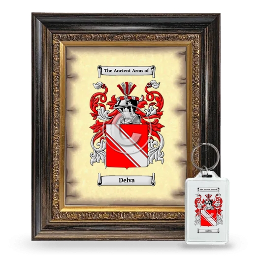 Delva Framed Coat of Arms and Keychain - Heirloom