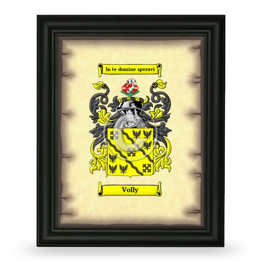 Volly Coat of Arms Framed - Black